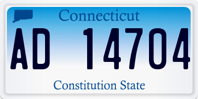 CT license plate AD14704
