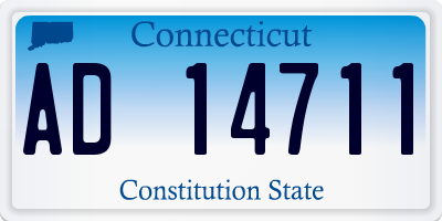 CT license plate AD14711