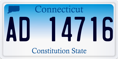 CT license plate AD14716
