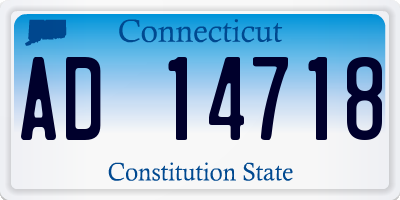 CT license plate AD14718