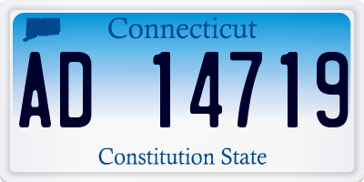 CT license plate AD14719