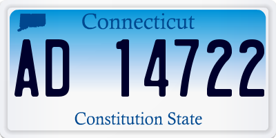 CT license plate AD14722