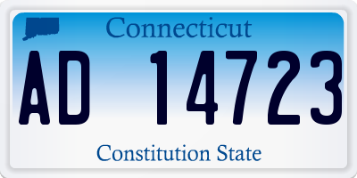 CT license plate AD14723