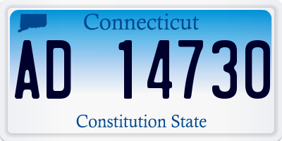 CT license plate AD14730