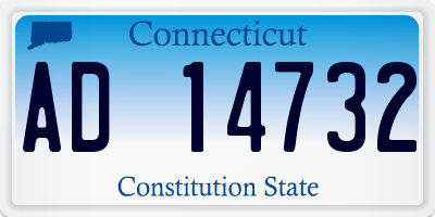 CT license plate AD14732