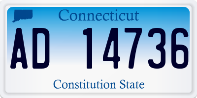 CT license plate AD14736