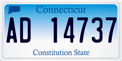 CT license plate AD14737