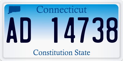 CT license plate AD14738