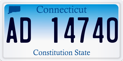 CT license plate AD14740