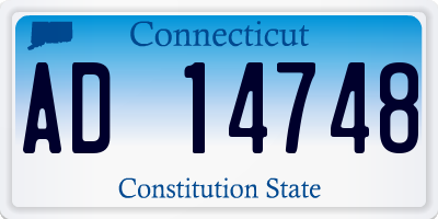 CT license plate AD14748