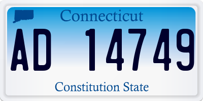 CT license plate AD14749