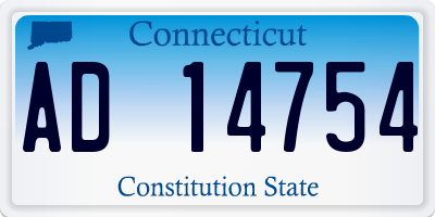CT license plate AD14754