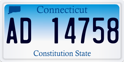 CT license plate AD14758