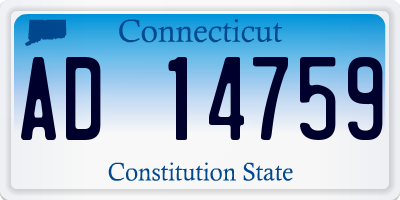 CT license plate AD14759