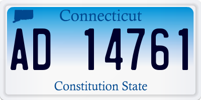 CT license plate AD14761