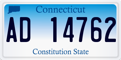CT license plate AD14762