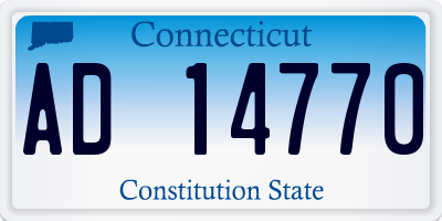 CT license plate AD14770