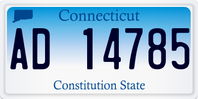 CT license plate AD14785