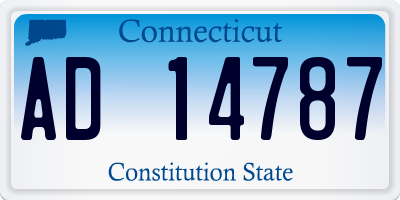 CT license plate AD14787