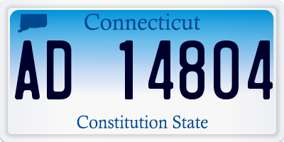 CT license plate AD14804