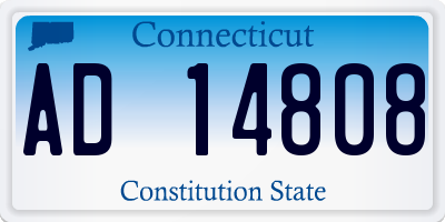 CT license plate AD14808
