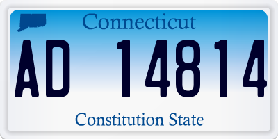 CT license plate AD14814