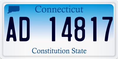 CT license plate AD14817
