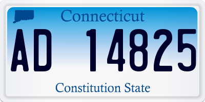 CT license plate AD14825