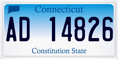 CT license plate AD14826