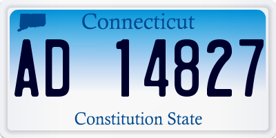 CT license plate AD14827
