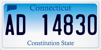 CT license plate AD14830