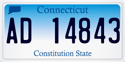 CT license plate AD14843