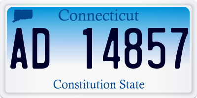 CT license plate AD14857