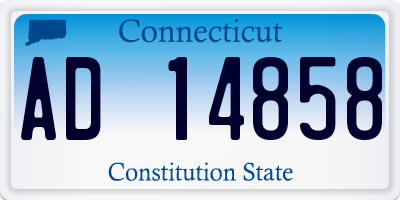 CT license plate AD14858