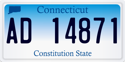 CT license plate AD14871