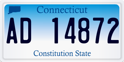 CT license plate AD14872