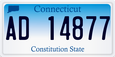 CT license plate AD14877