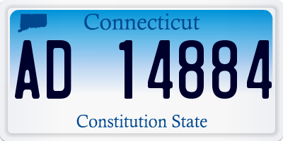 CT license plate AD14884