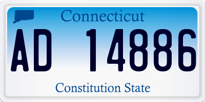 CT license plate AD14886