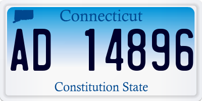 CT license plate AD14896