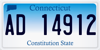 CT license plate AD14912
