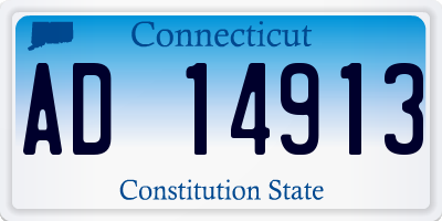 CT license plate AD14913