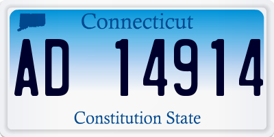CT license plate AD14914