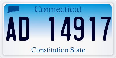 CT license plate AD14917