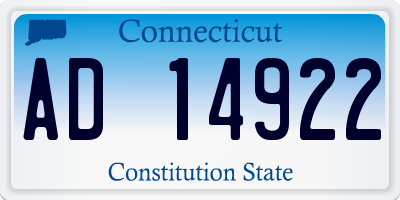 CT license plate AD14922