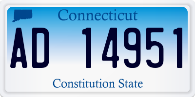 CT license plate AD14951