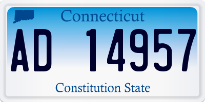 CT license plate AD14957