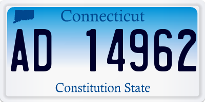 CT license plate AD14962