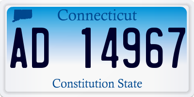 CT license plate AD14967