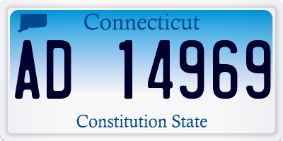 CT license plate AD14969